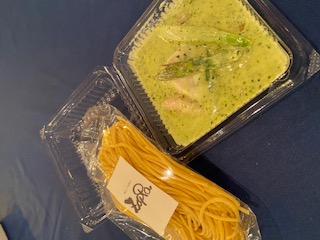 ささみとアスパラのバジルクリーム リングイネ(パスタ料理)のイメージ