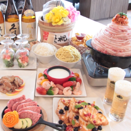 【ボリューム満点!】チーズフォンデュ食べ放題付きコース2500円(税込)+1000円で2時間飲み放題付き!のイメージ